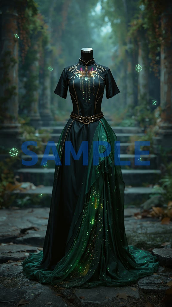 幻想ドレスアート壁紙セット(5枚入り)【ナタ編】