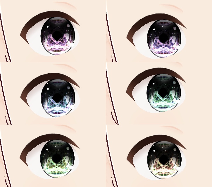 Vroid dark pastel pattern eyes texture pack