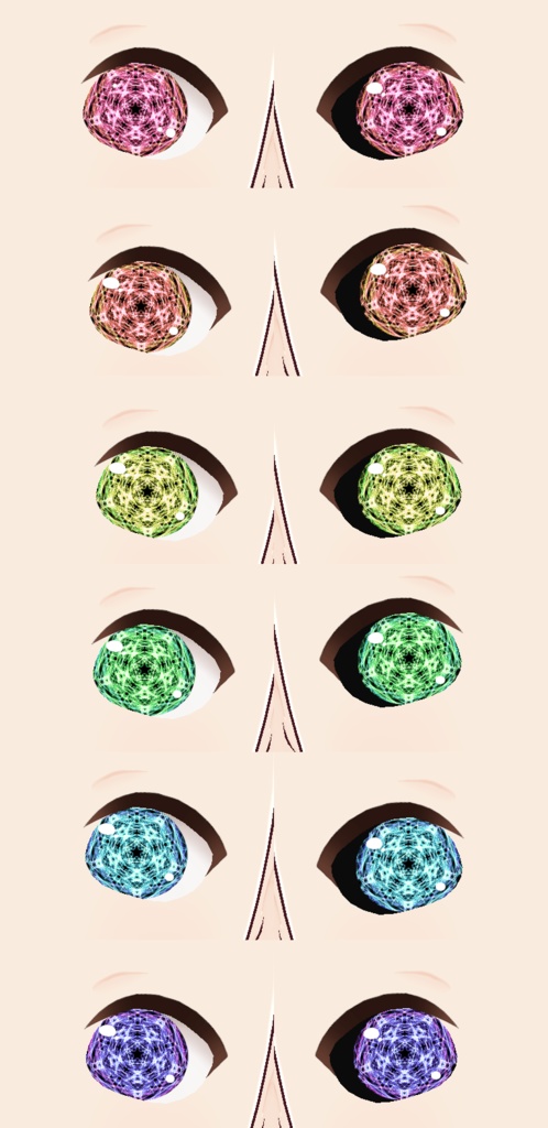 Vroid eye texture pack - magic circle eyes