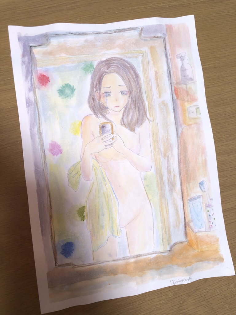 mimi肖像画 「鏡の中で」