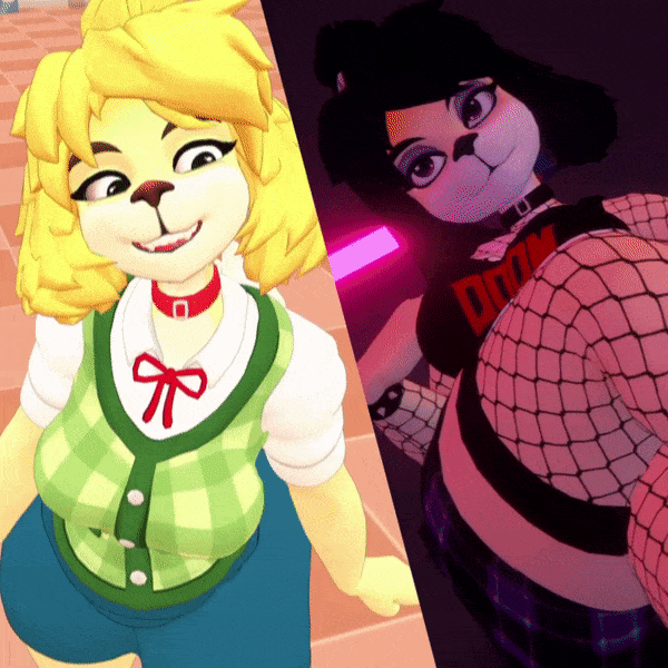 Isabelle 3D Model (VRChat) with Goth version