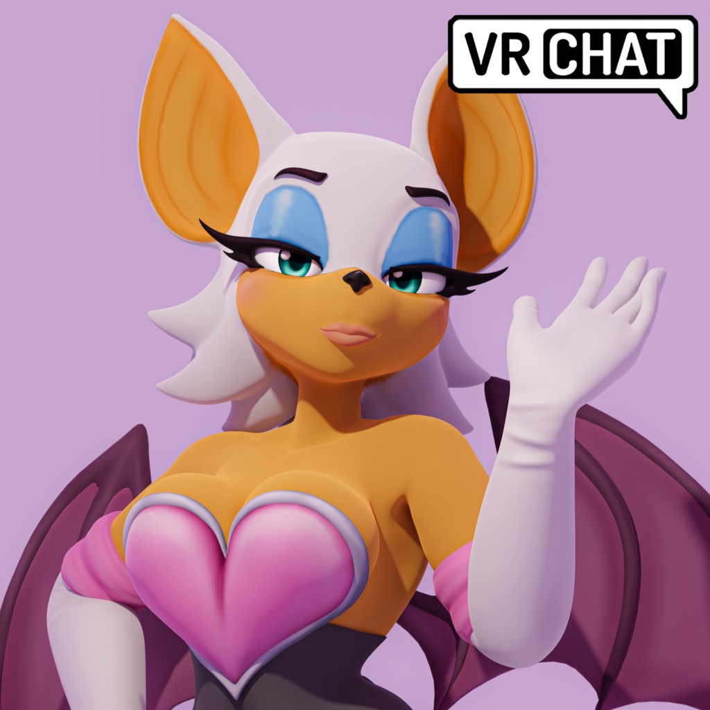 ルージュ・ザ・バット - 3Dモデル/VRChat - Rouge the Bat