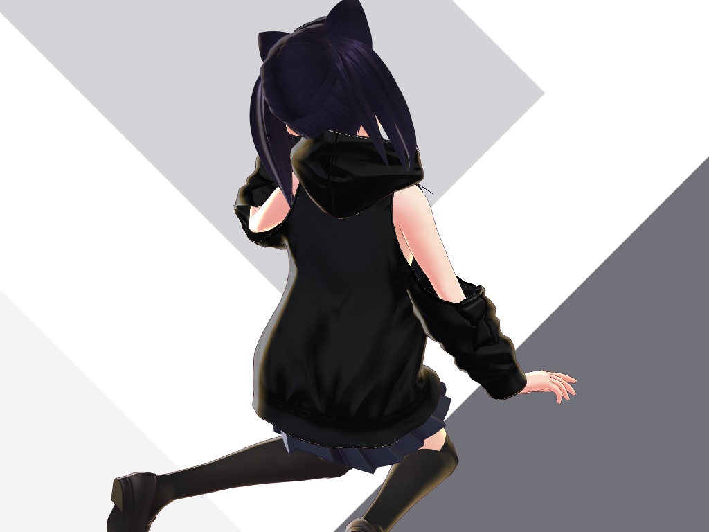 オフショルダーパーカー【VRoidテクスチャ】