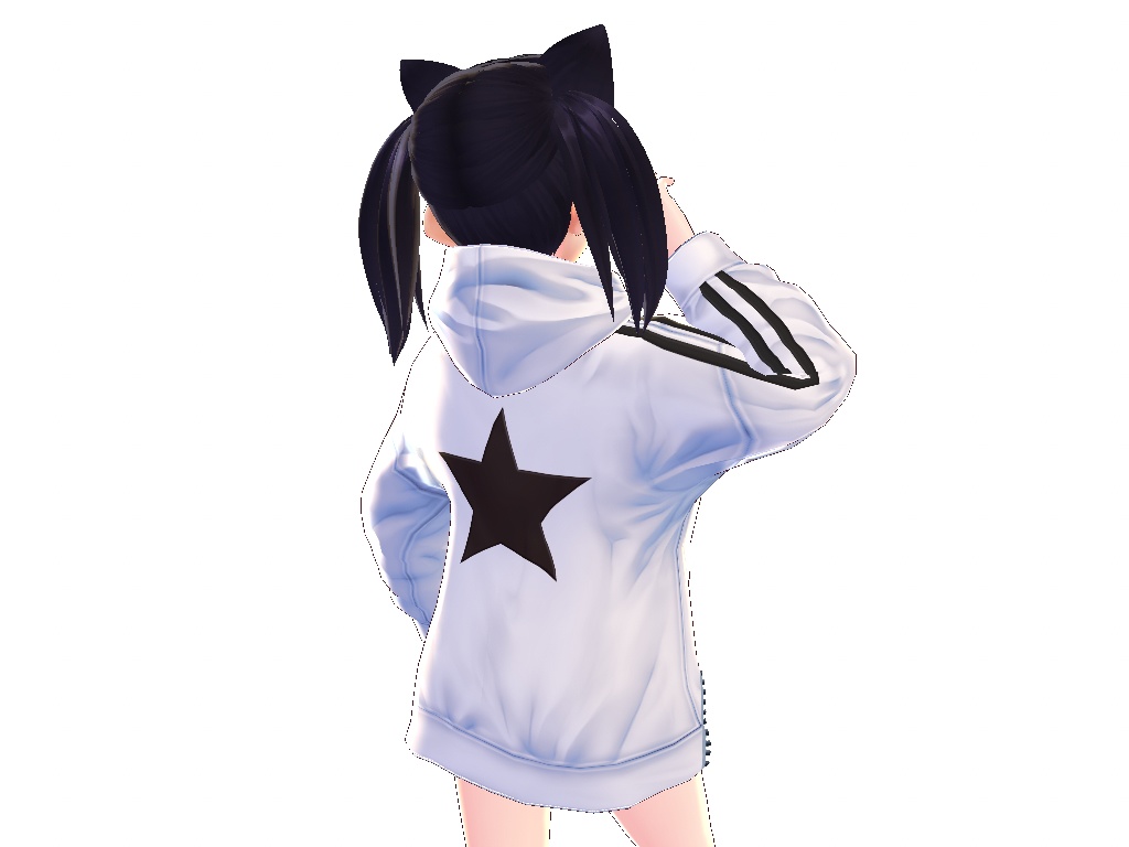 ジップパーカー & ホットパンツ【VRoidテクスチャ】