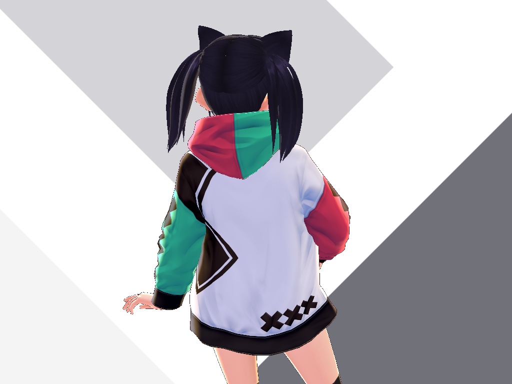 バイカラーパーカー【VRoidテクスチャ】