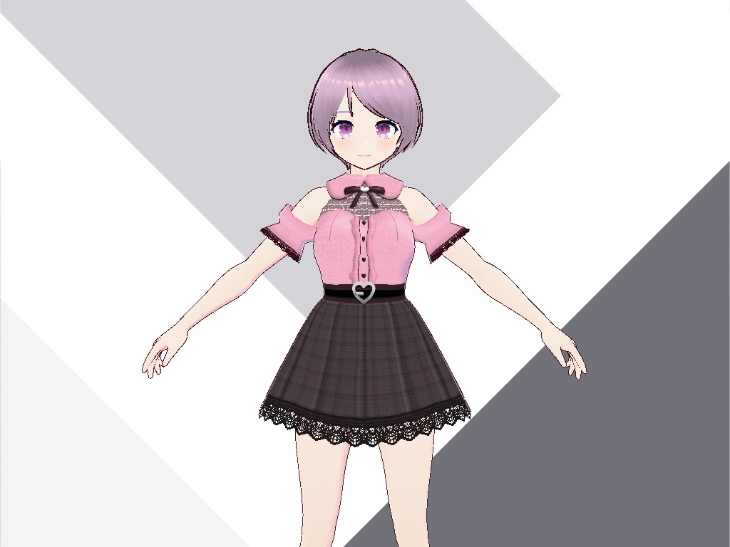 地雷系ワンピース【VRoidテクスチャ】