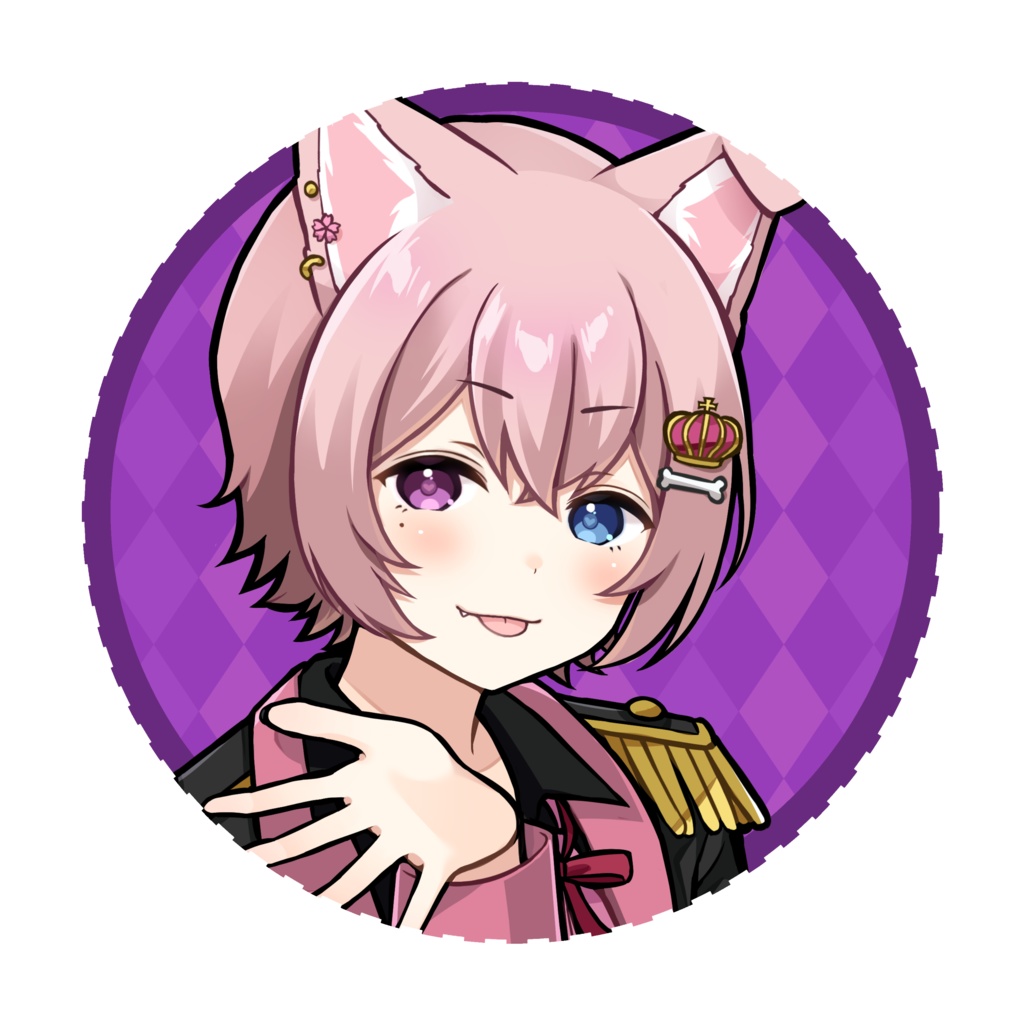 もかくん。缶バッジ2個セット　ハロウィン2022.ver