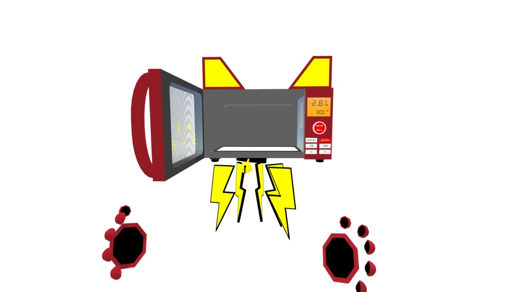 VRChat用アバター トースターちゃん・レンチンちゃん