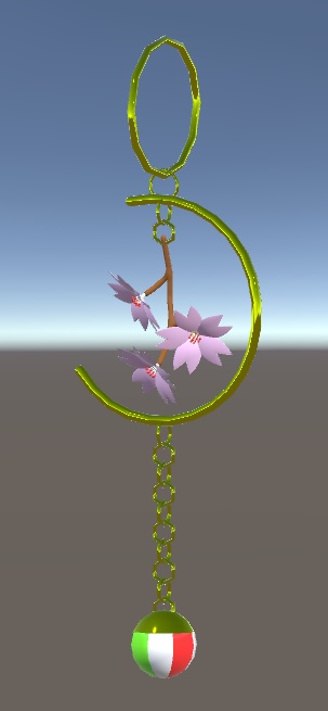 桜のイヤリング（VRChat想定）