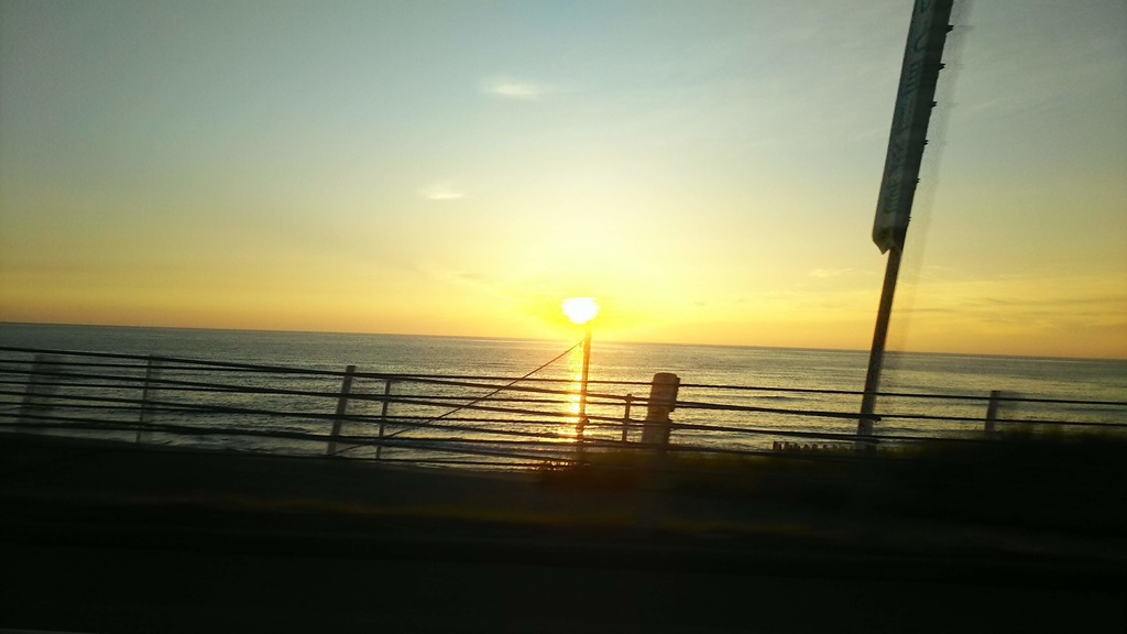 【無料写真素材】夕陽 日本海 素材