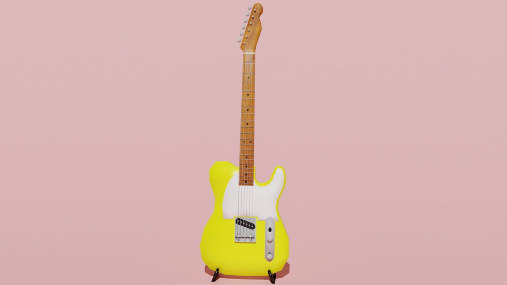 ギターの床置きオブジェクトセット:テレキャスタータイプ(6点)