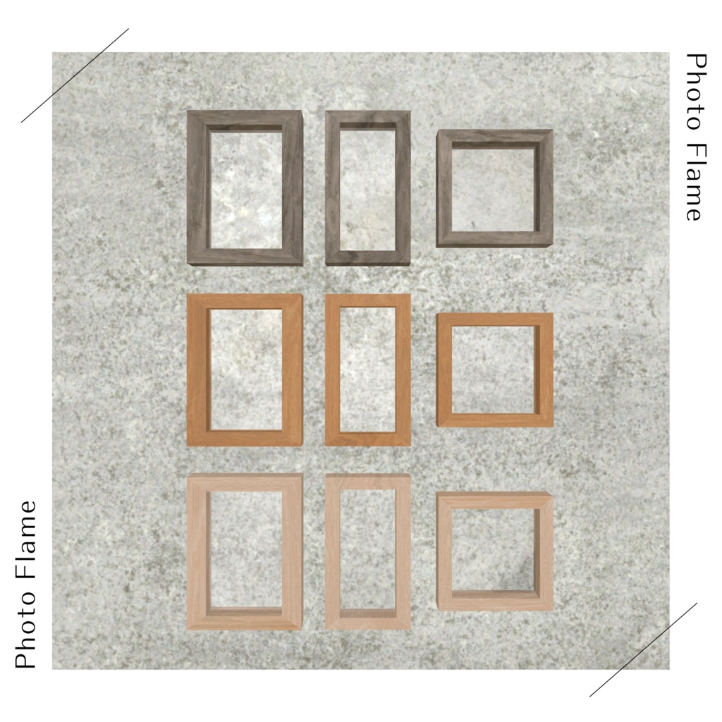 壁掛けフォトフレームセット(60種)