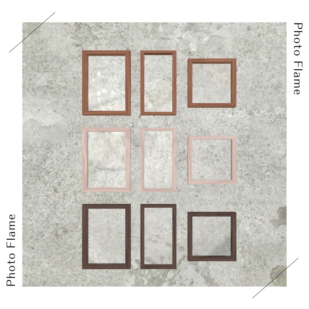 壁掛けフォトフレームセット(60種)