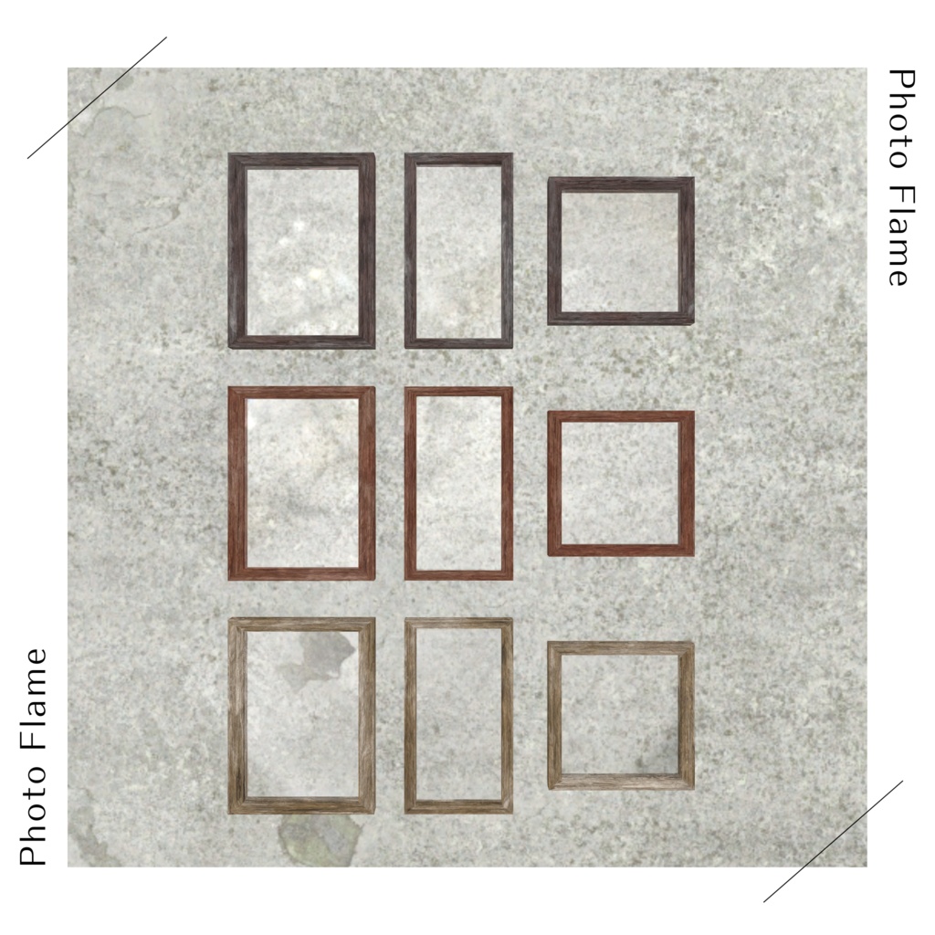 壁掛けフォトフレームセット(60種)