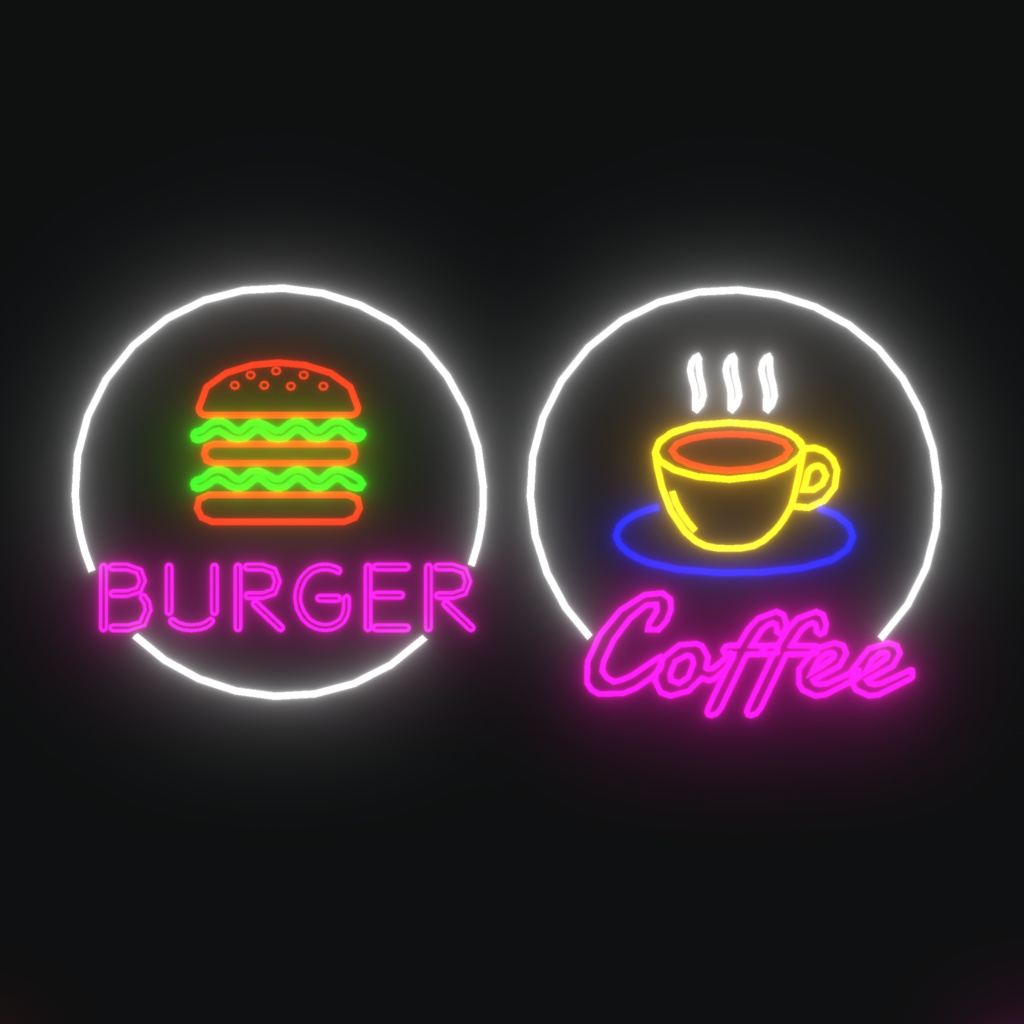 レストランのネオン看板(36点)