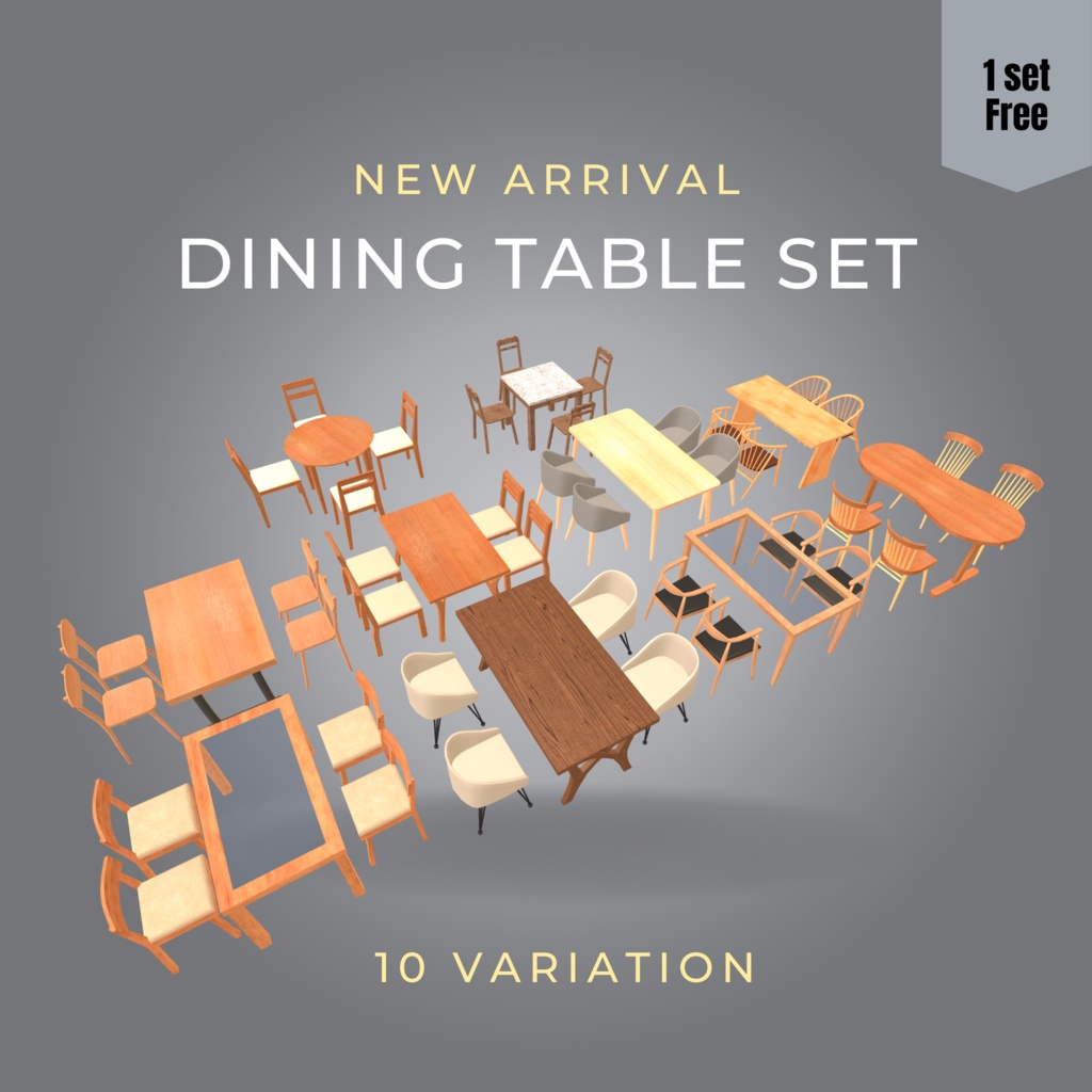 【一部無料】ダイニングテーブルセット(10種)