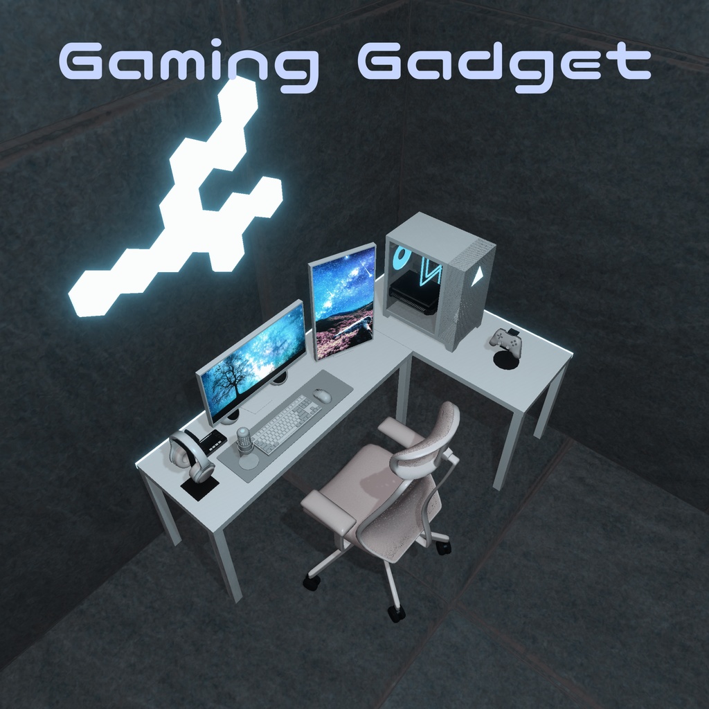 ゲーミングデスクセット~WhiteEdition~
