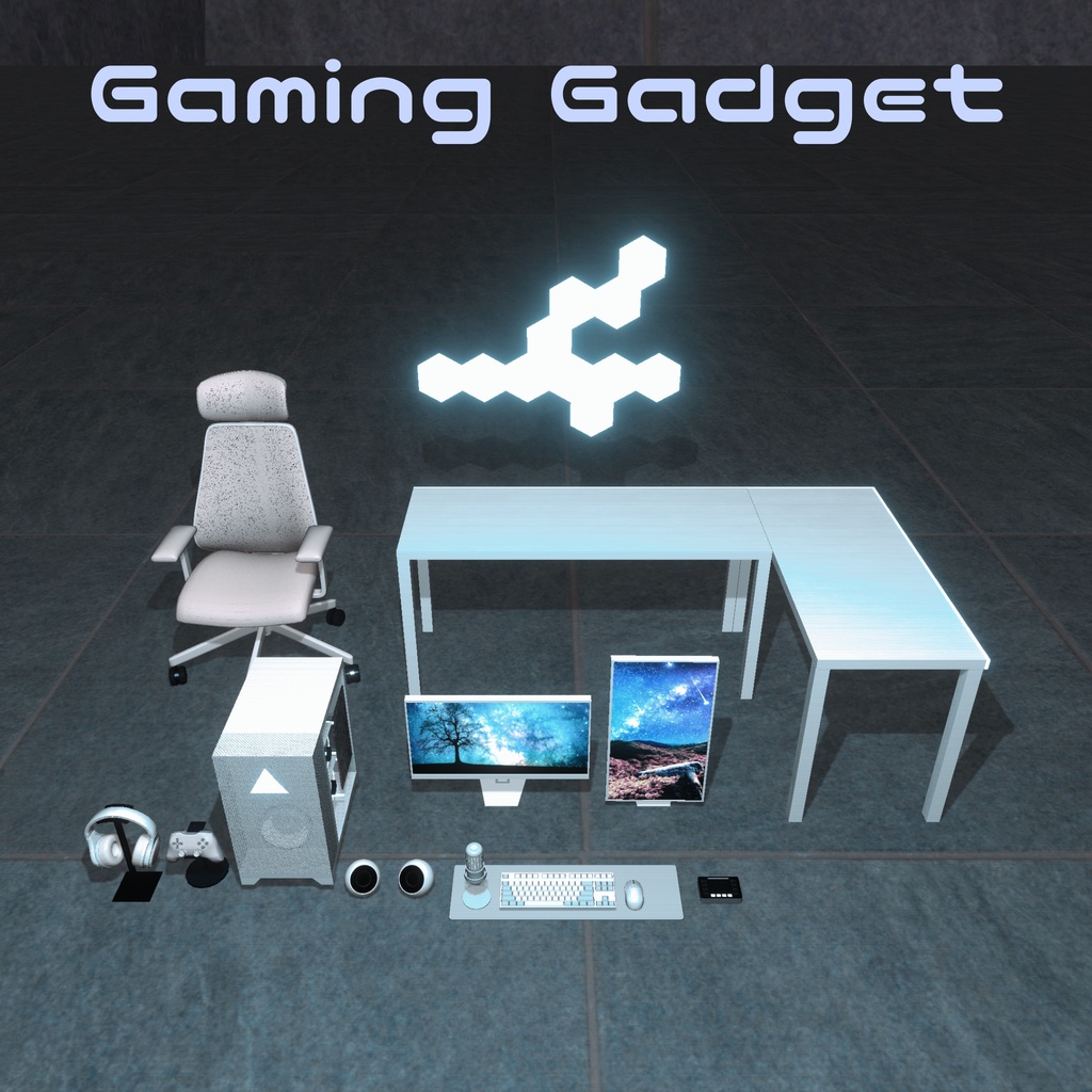 ゲーミングデスクセット~WhiteEdition~