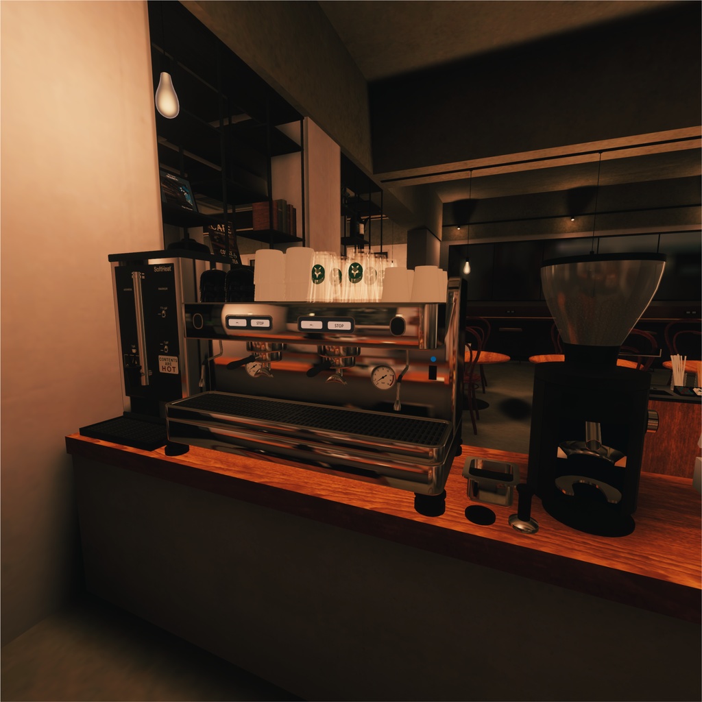 【VRCワールド】Stylish Cafe -ギミック付き-