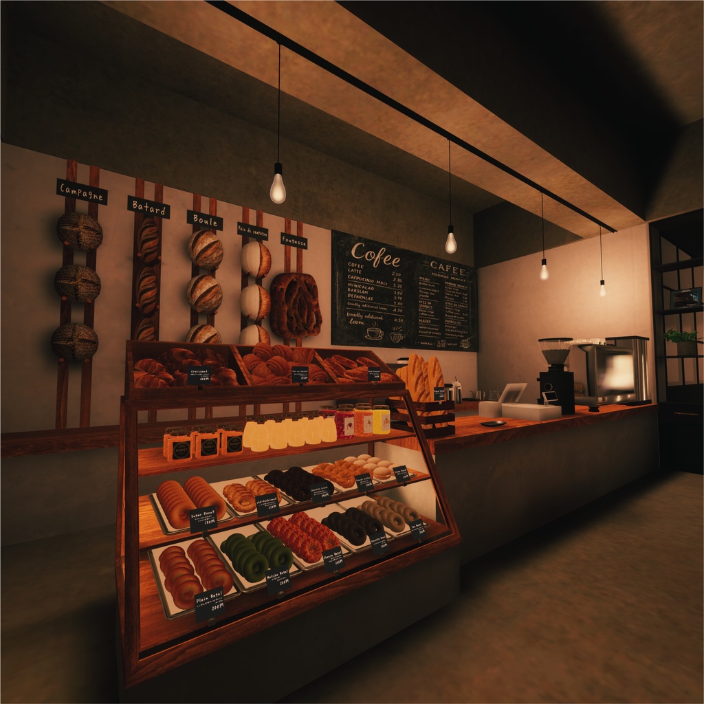 【VRCワールド】Stylish Cafe -ギミック付き-