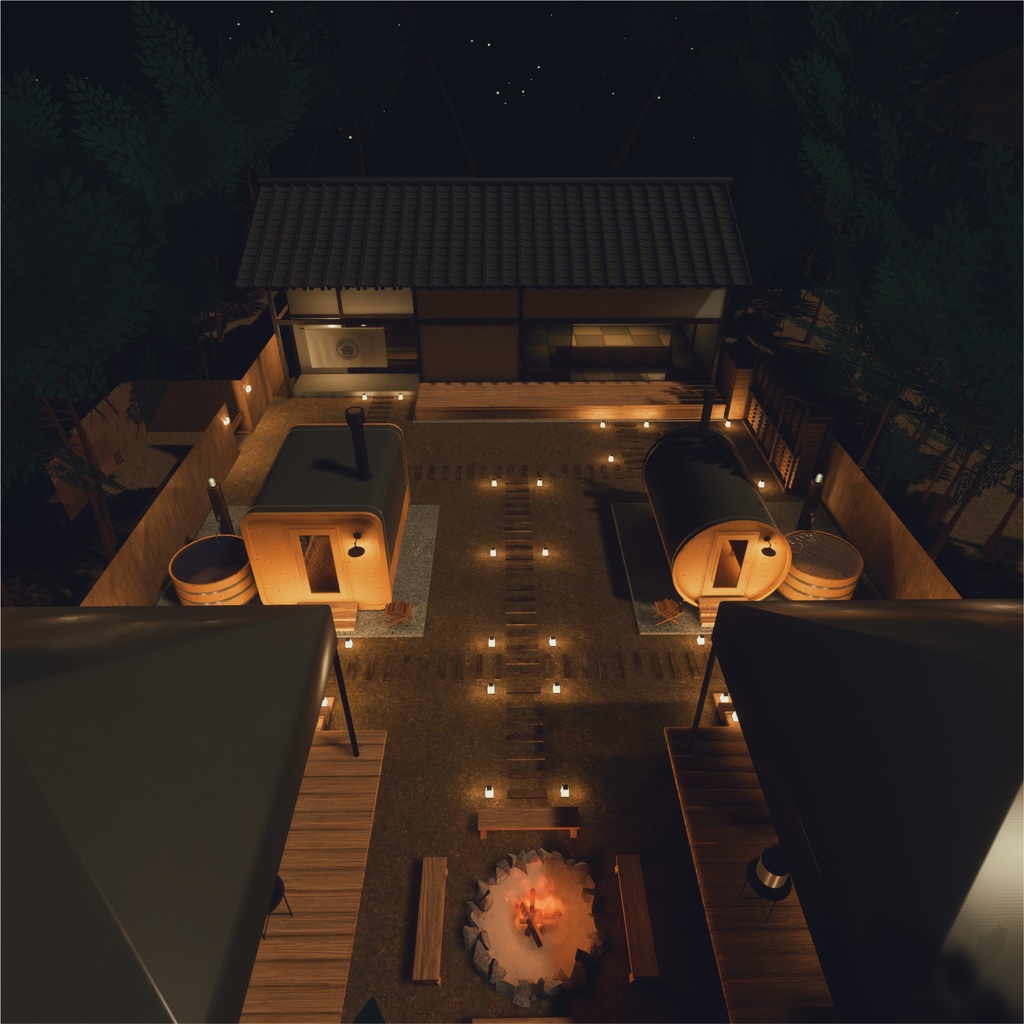 【11/15まで20%OFFセール】【VRCワールド】古民家サウナ-NOKI-