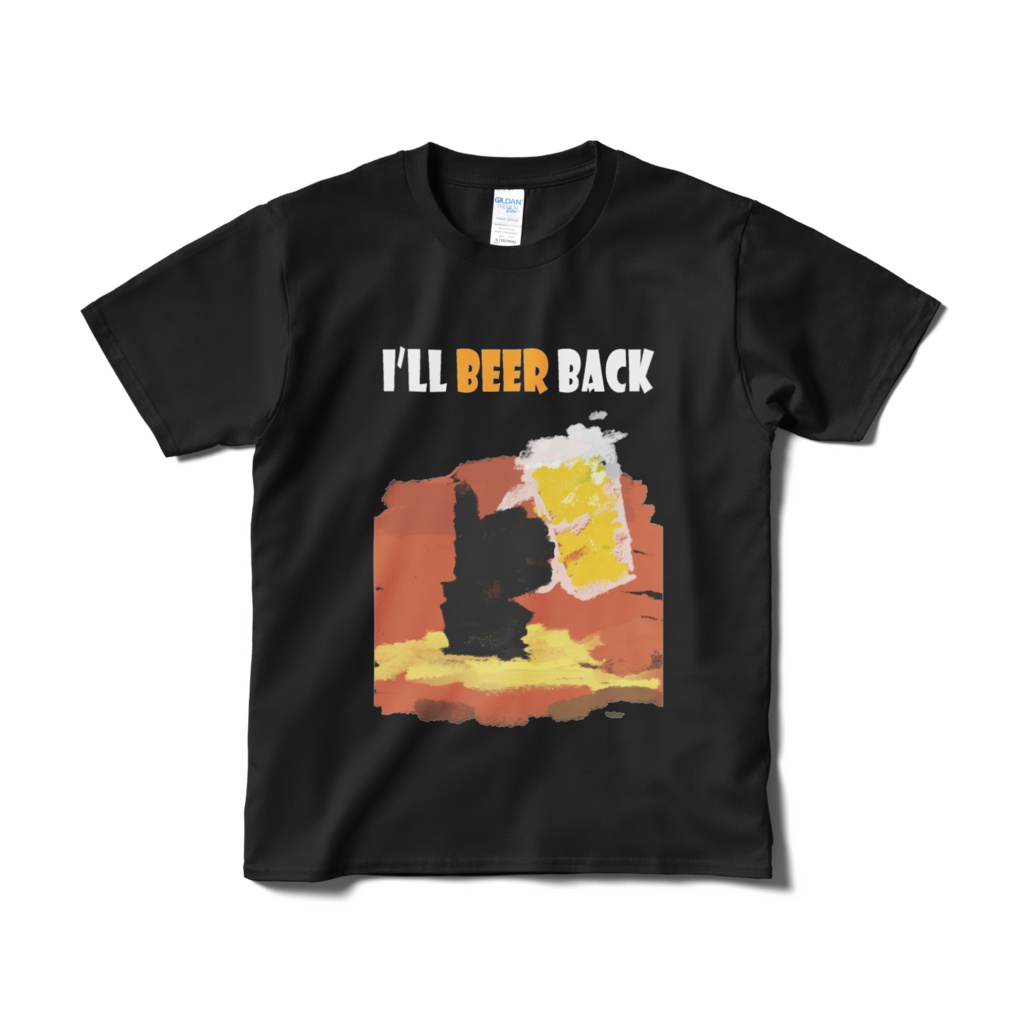 ビールTシャツ I'LL BEER BACK(インクジェット版)