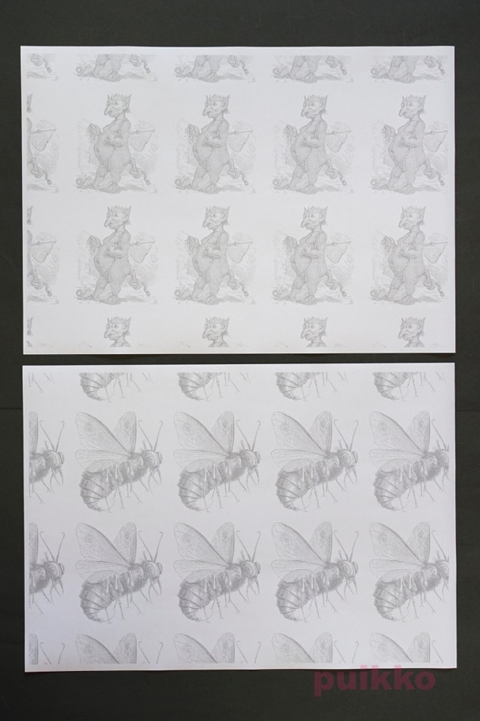 紙製ブックカバー 「地獄の辞典」悪魔イラスト