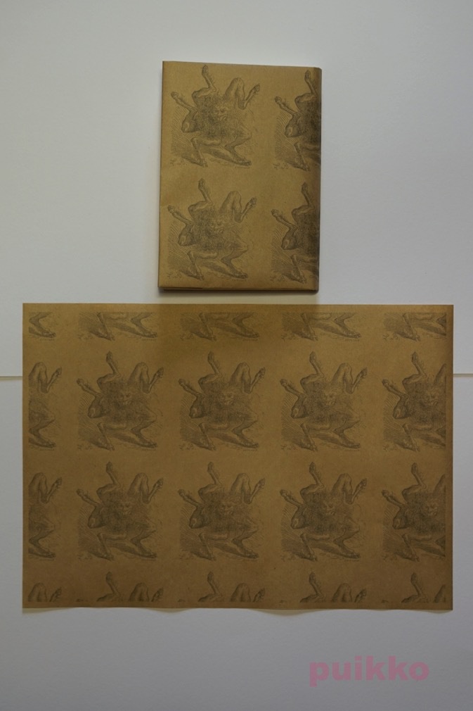 紙製ブックカバー 「地獄の辞典」悪魔イラスト