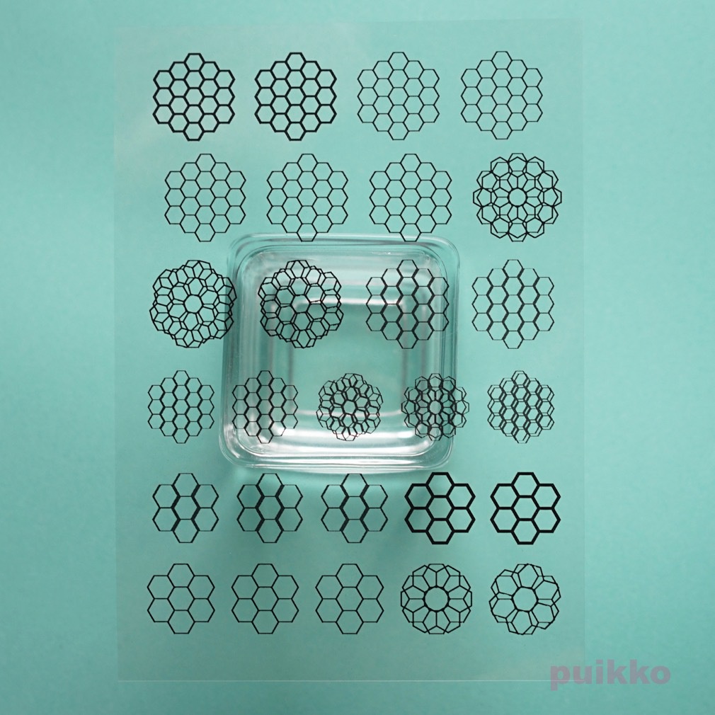 六角形のパターン レジン封入用フィルム