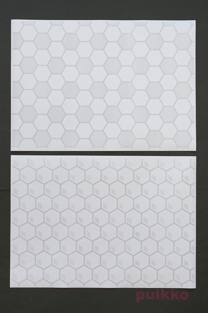 紙製ブックカバー 六角形のパターン