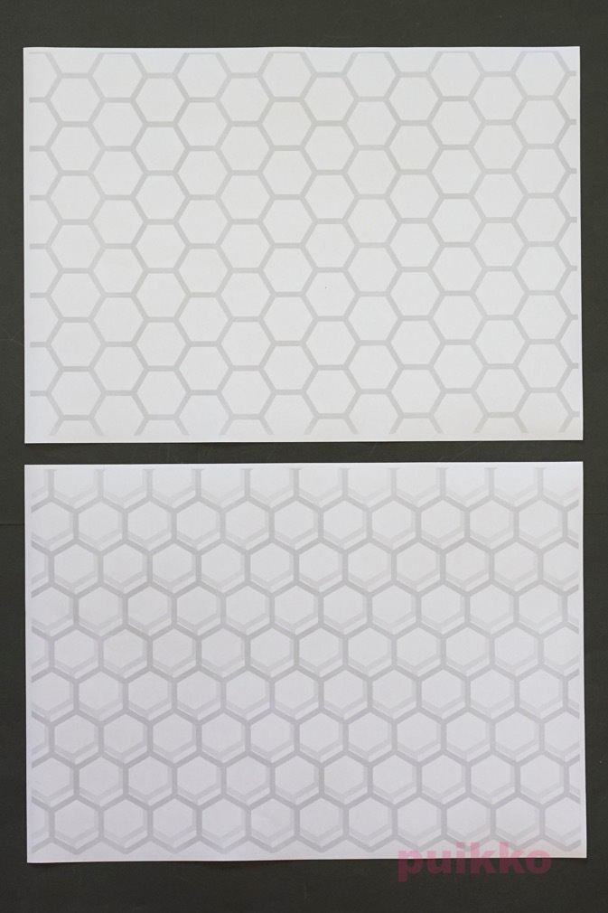 紙製ブックカバー 六角形のパターン