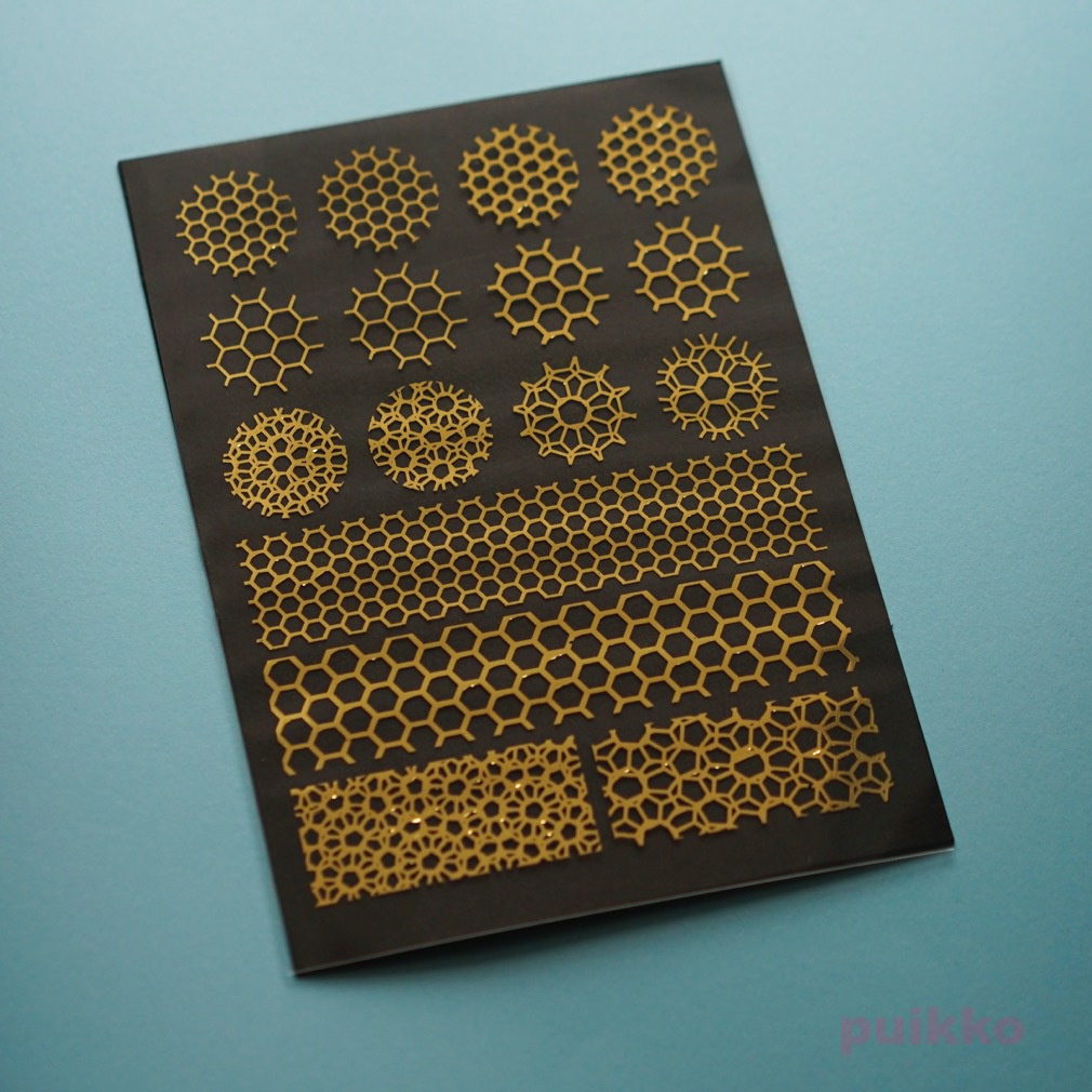 六角形のパターン2 箔押し レジン封入用フィルム