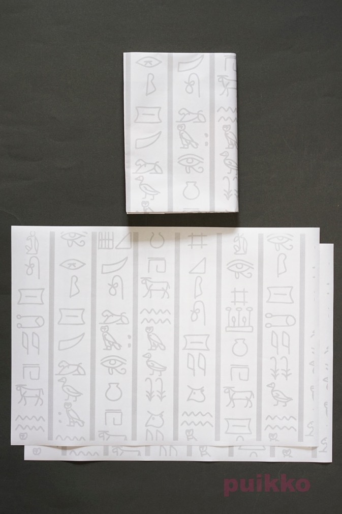 紙製ブックカバー ヒエログリフ