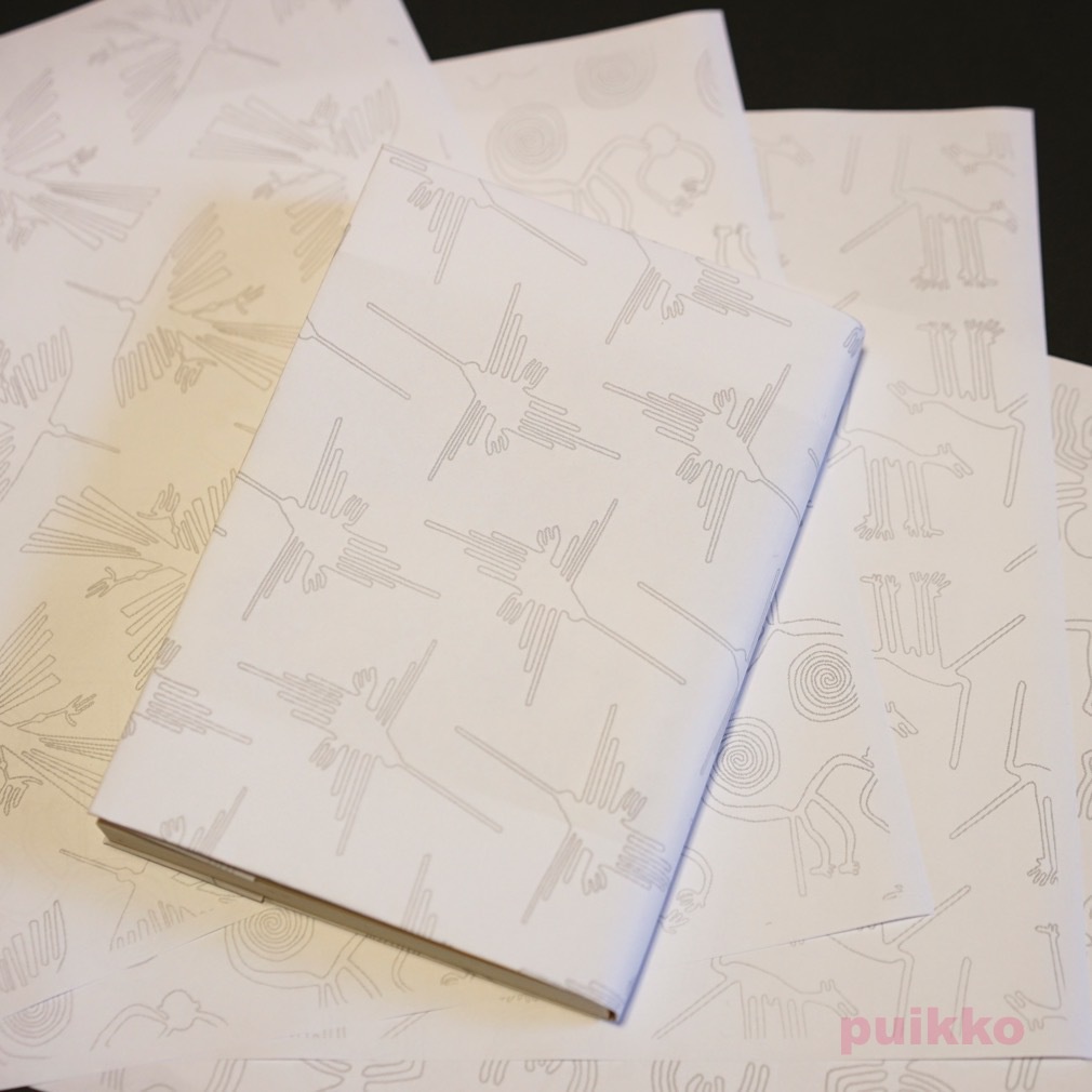 紙製ブックカバー ナスカの地上絵