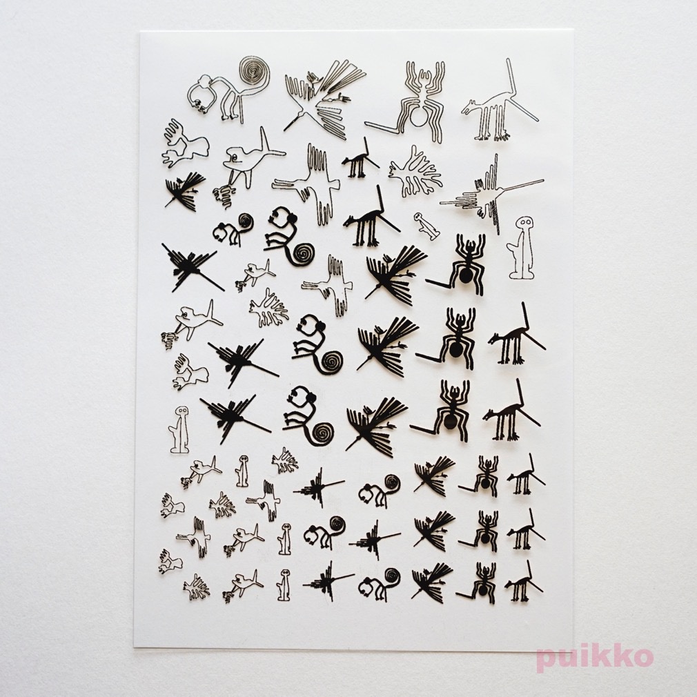 ナスカの地上絵 箔押し レジン封入用フィルム