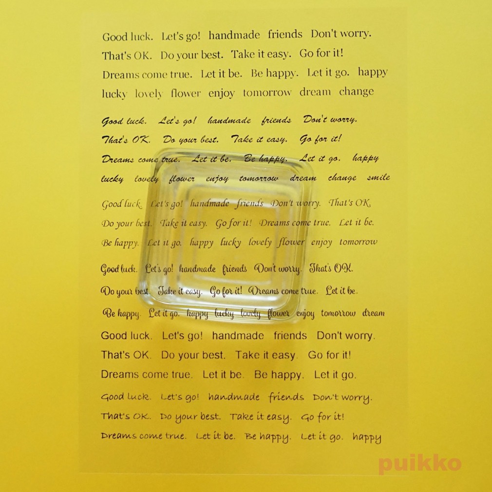 英語フレーズ2 レジン封入用フィルム