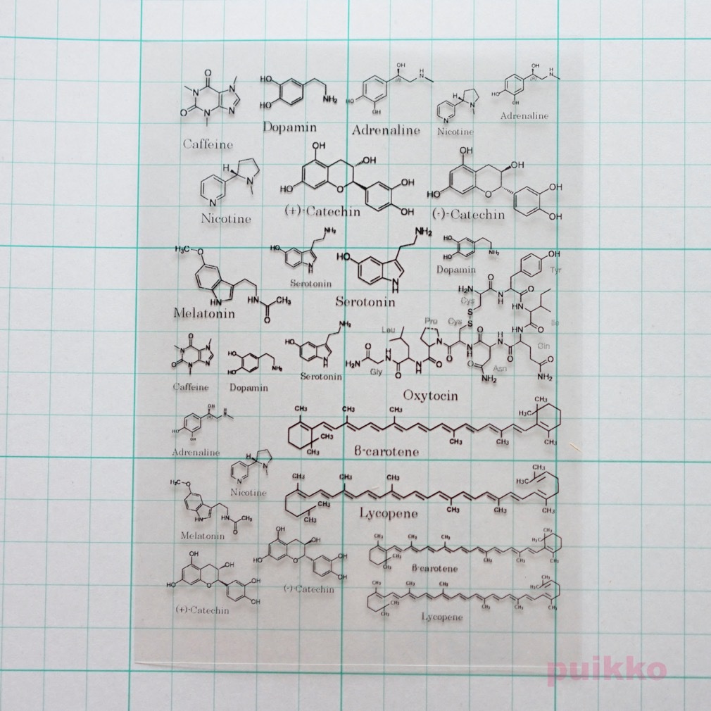 化学構造式 レジン封入用フィルム