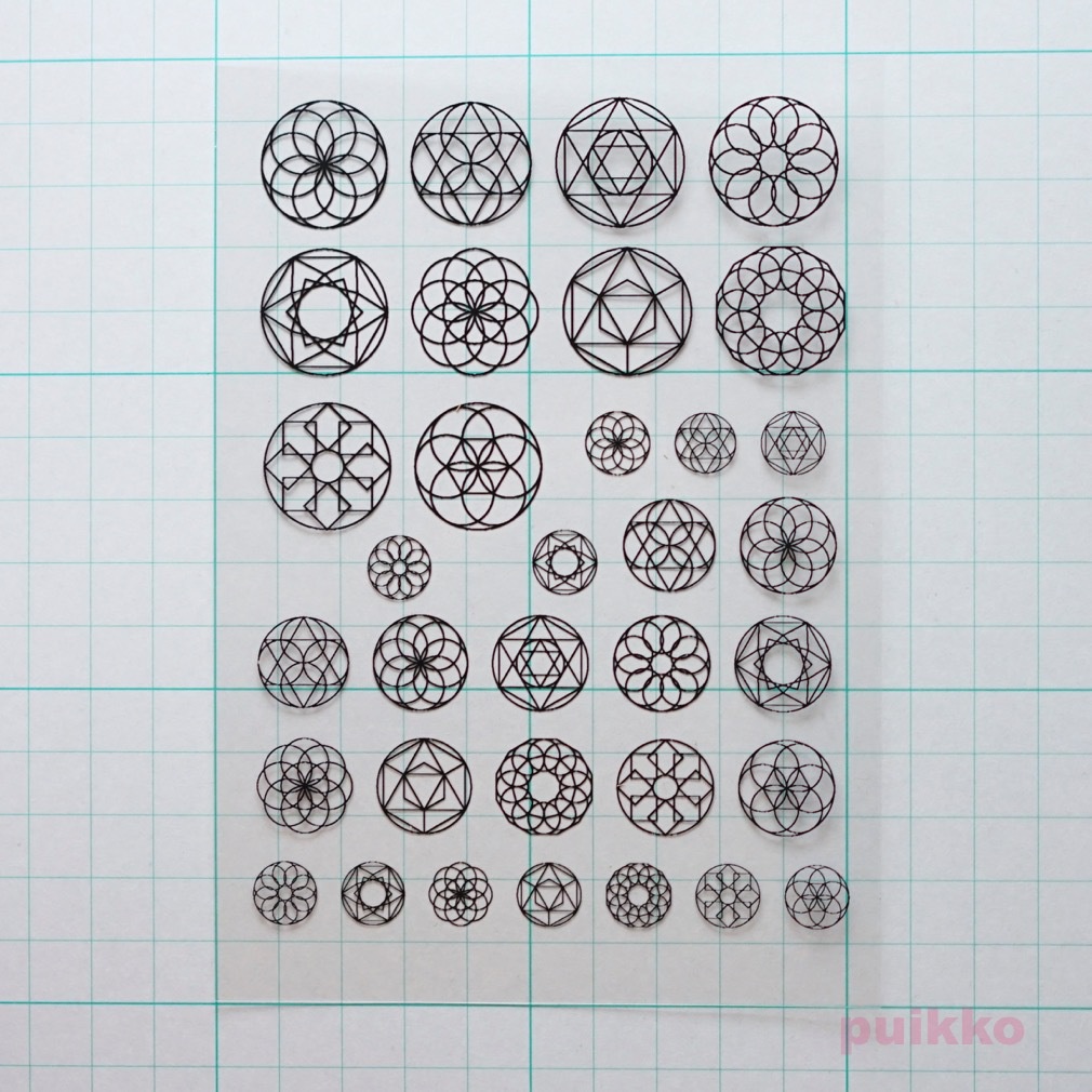 幾何学模様 レジン封入用フィルム