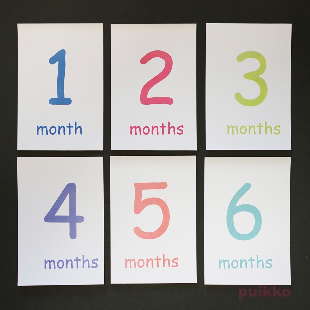 ベビーマンスリーカード ComicSans(はがきサイズ)