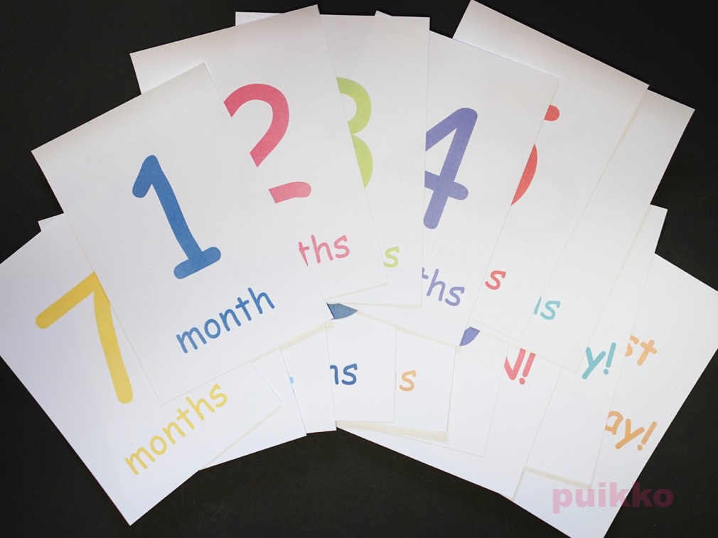 ベビーマンスリーカード　ComicSans（はがきサイズ）