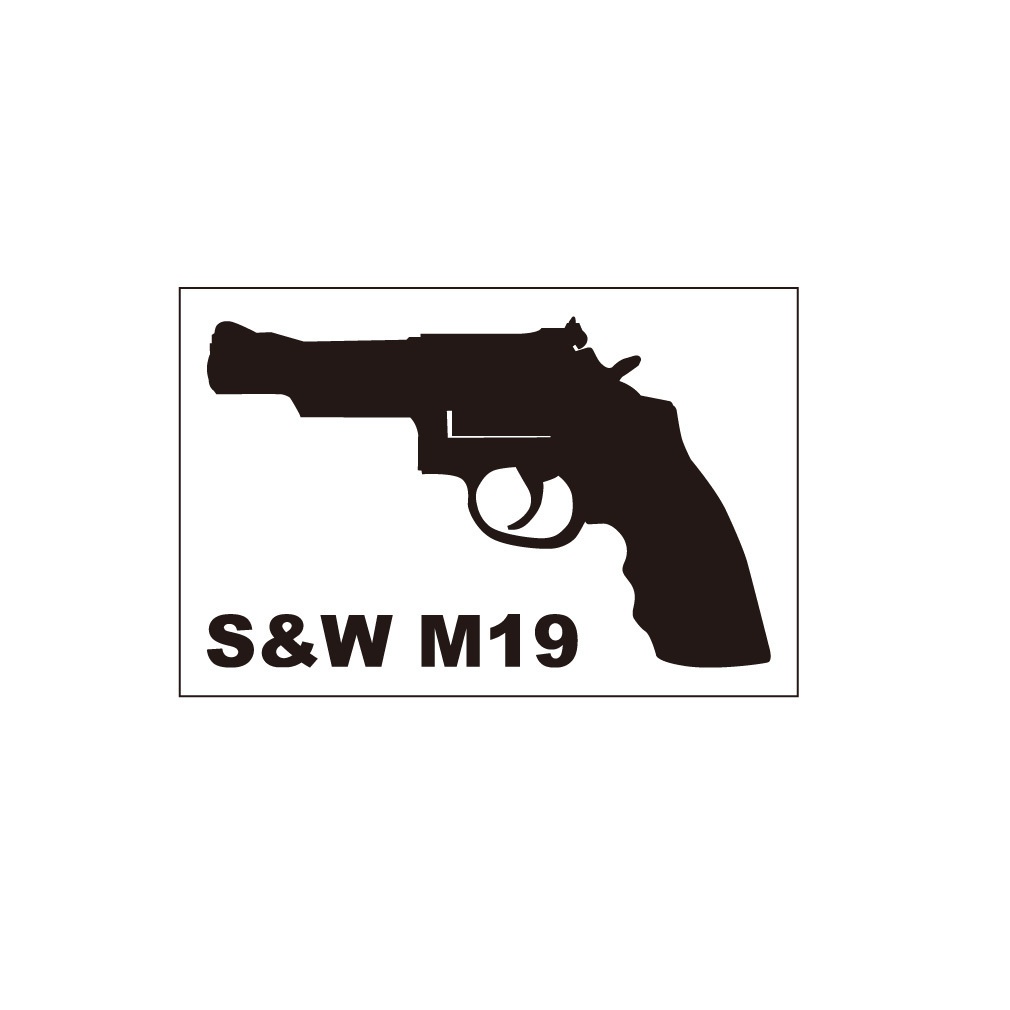 銃ステッカー　S&W M19