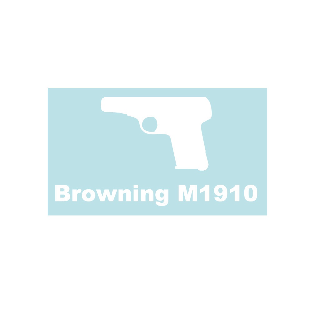 銃ステッカー FN ブローニングM1910