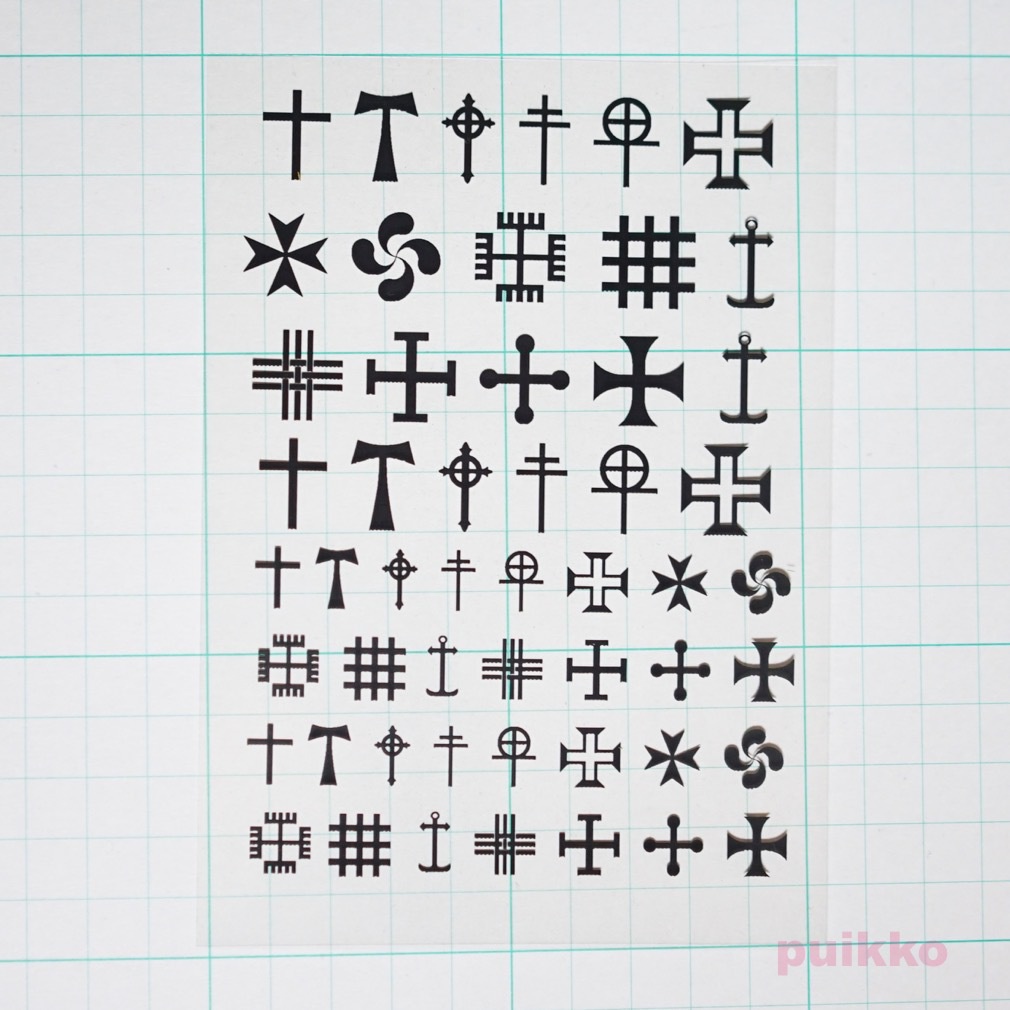 十字2 レジン封入用フィルム