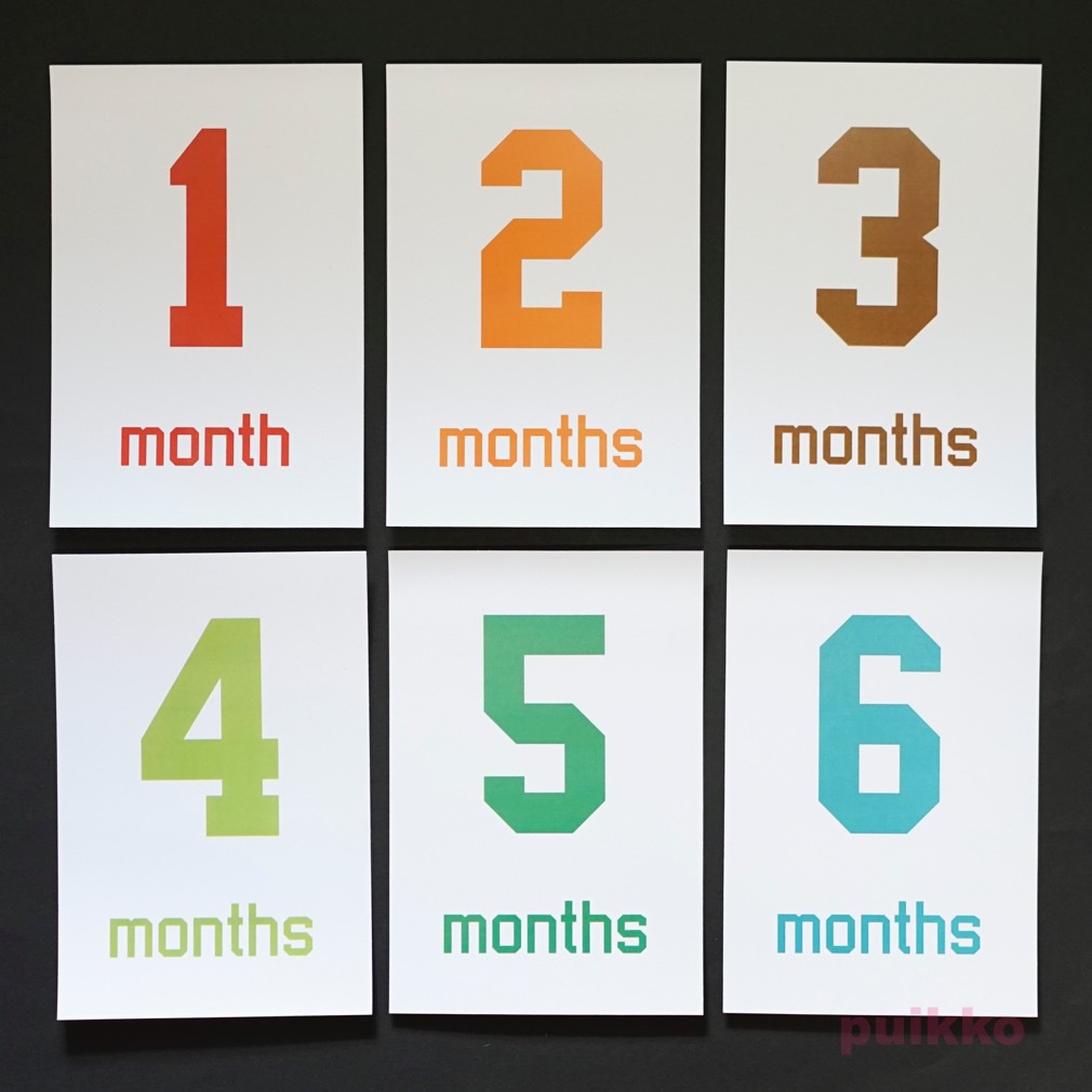 ベビーマンスリーカード 背番号ふう(はがきサイズ)