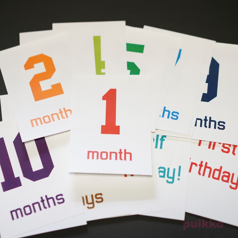 ベビーマンスリーカード 背番号ふう(はがきサイズ)