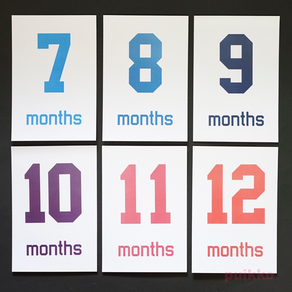 ベビーマンスリーカード 背番号ふう(はがきサイズ)