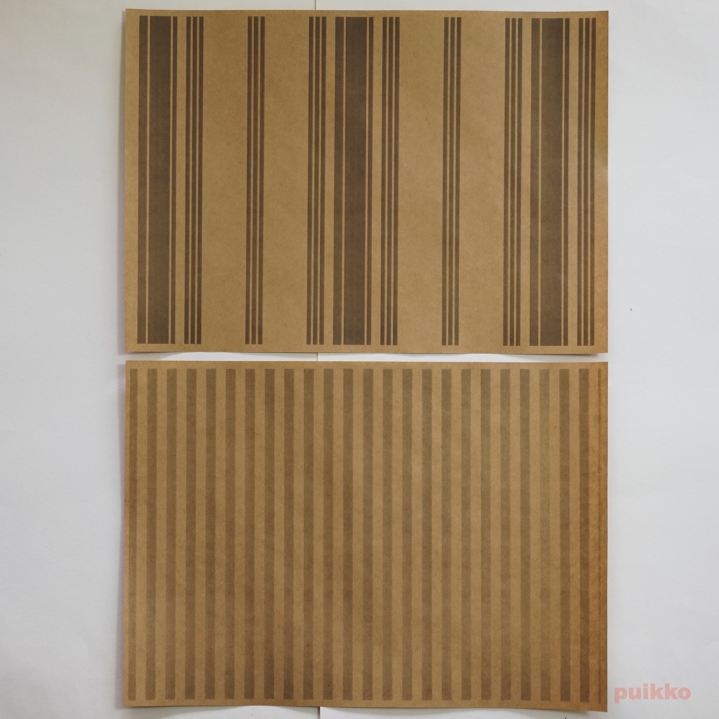 紙製ブックカバー ストライプ(モノクロ)