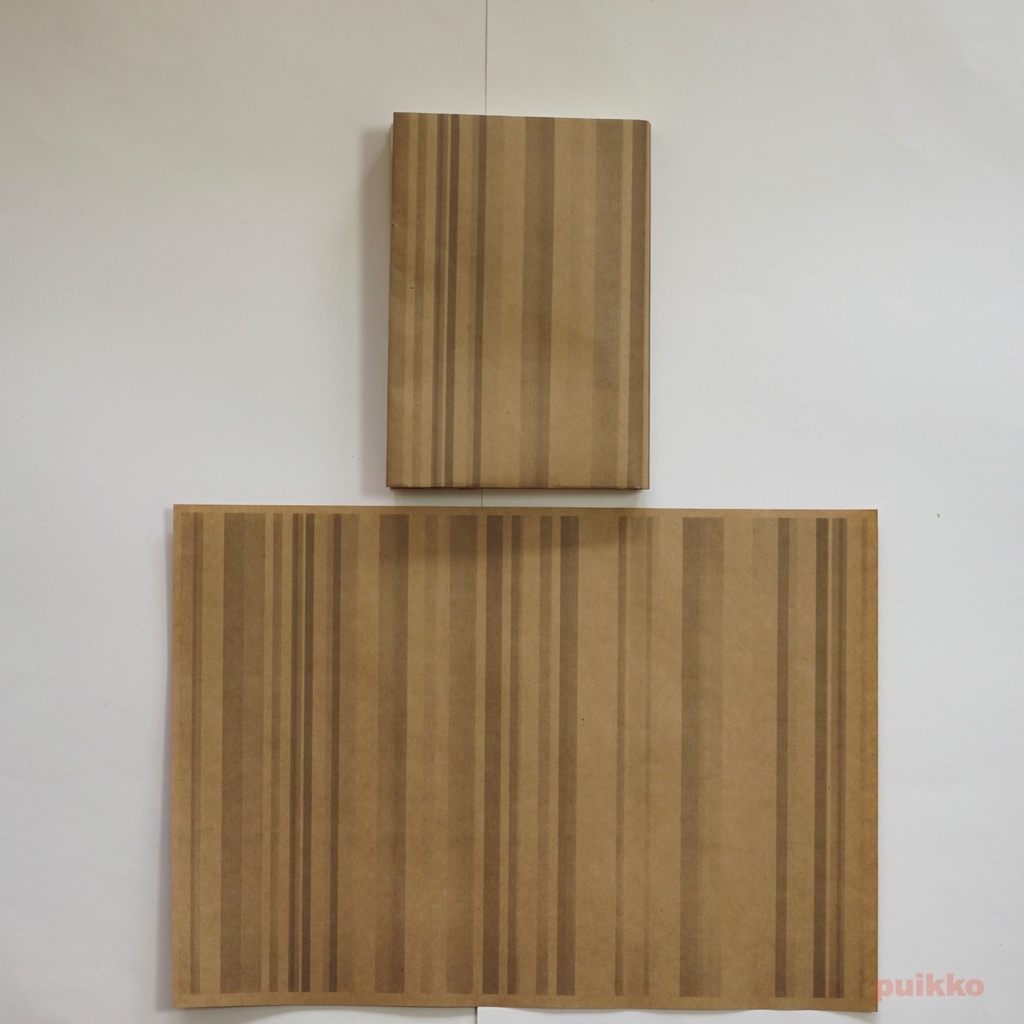 紙製ブックカバー ストライプ(モノクロ)