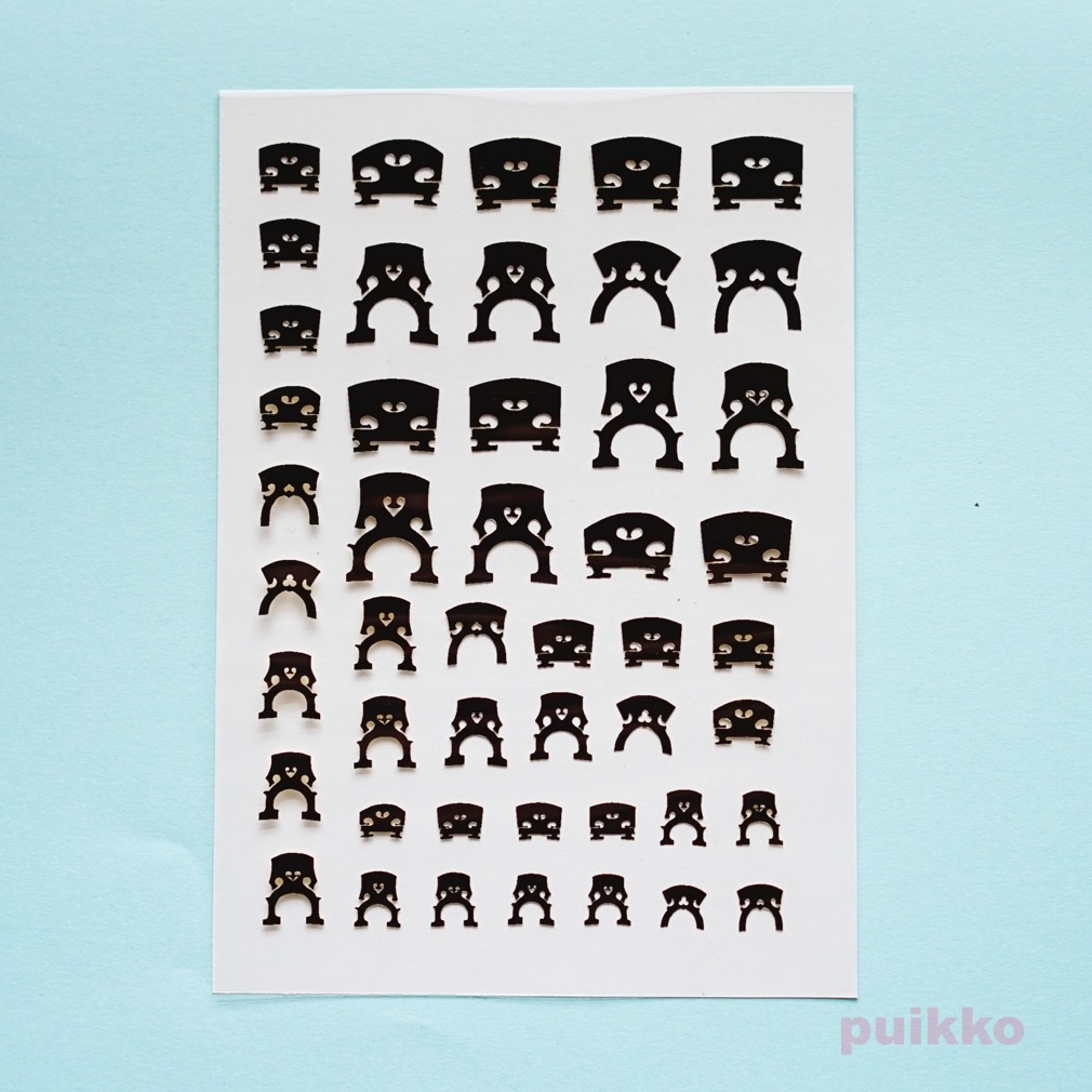 バイオリンの駒 箔押し レジン封入用フィルム