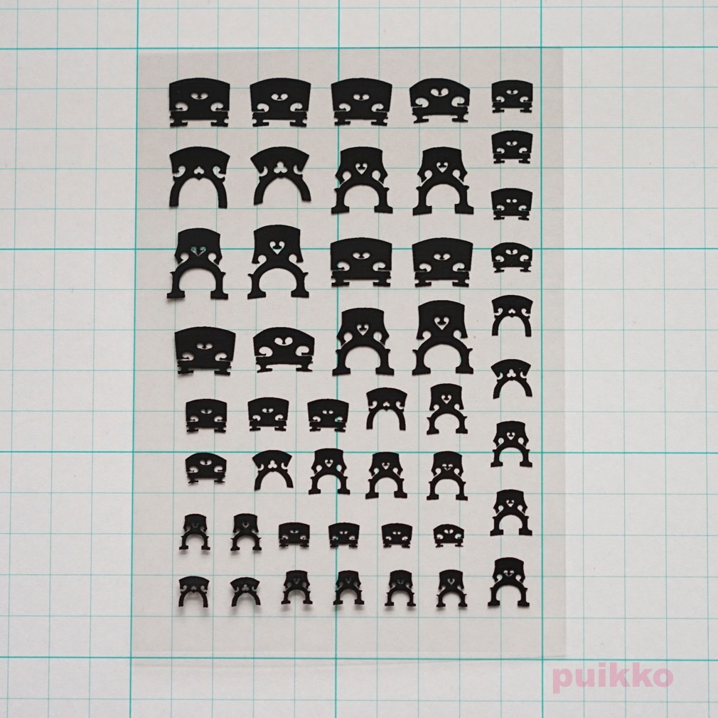 バイオリンの駒 レジン封入用フィルム